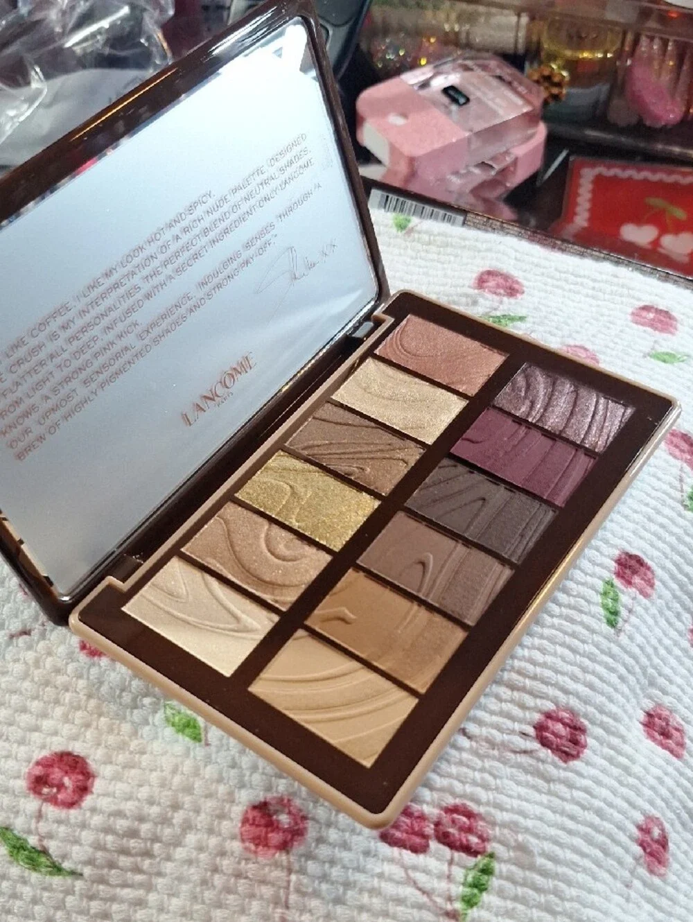 Lancôme Idôle Café Crush Eyeshadow Palette Bundle, Lip Gloss & LancomeBody Cream